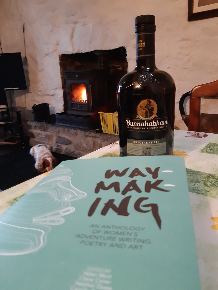 teenymac's tweet photo. Finally getting time to coorie doon &amp; make a dent on the book pile starting with this offering from @GatherOutdoors 

And yes, it is before 5, and no, I don't care.... I'm enjoying a #dram

#Waymaking #Bunnahabhainn #BookWorm #coorie #hygge #quiettime #timeout #argyll https://t.co/7Ft38Uc4oX