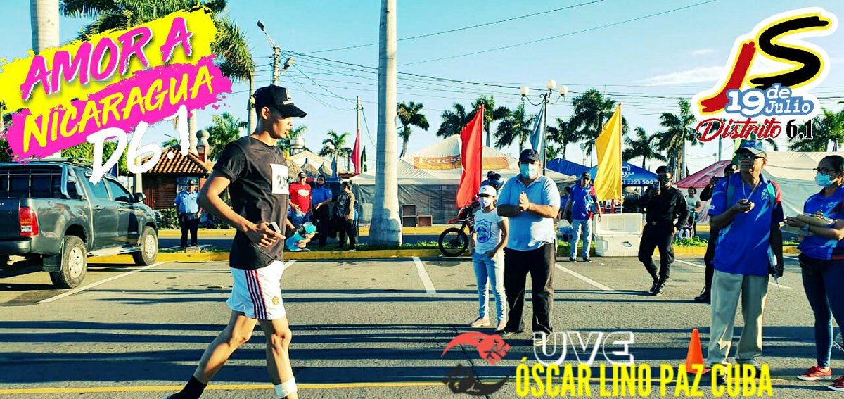 AmorNicaraguaD6's tweet photo. #13Diciembre Con el lema "Marchando hacia nuevas victorias" @vppolicial realizó hoy la carrera 5km. De la Plaza de Colores hasta la Rotonda Hugo Chávez. 
Ganadores reciben  medalla de oro, plata y bronce.#DanielMiPresidente2021 #LaPazEsFelicidad #ConOdioNuncaMas 
@taniasandinista https://t.co/RpnAv96JCC