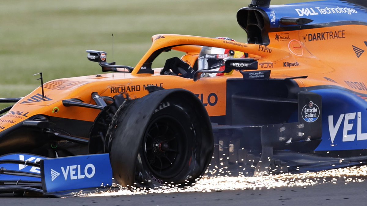 British GP Hamilton wins one of the most intense finales to a GP. Big crashes for K MAG and Kvyat. Hamilton suffered a tyre failure on the final lap. With a fast and determined Max Verstappen hunting him down on fresh tires. Leclerc nabbed a podium due to a bottas tyre failure