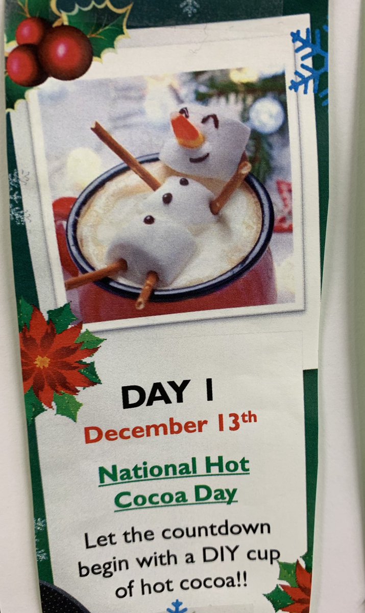 #NationalHotCocoaDay #12DaysOfCelebration #MWDEC2020SpiritWeek <a href="/PaulaAnnRay/">Paula Ann Ray</a> <a href="/nate_knowles/">Nate knowles</a> <a href="/_Spears_Ashley/">Ashley Spears</a> <a href="/kimwiechert/">Kimberly Wiechert</a> <a href="/axt638/">Artie Trotter</a> <a href="/45thriller/">Felisha</a> #MakeYourOwn <a href="/BeckyGoedert/">Becky Baker Goedert</a> <a href="/JillMeloche/">Jill Meloche</a> <a href="/keri_williams/">Keri Williams</a> <a href="/BrianPKahlYN2/">Brian Kahl</a> <a href="/Kellie32848361/">Kellie</a> <a href="/cherrelleharri2/">cherrelle harris</a> @kathyraglin840 <a href="/GrimardSue/">Sue Grimard</a>