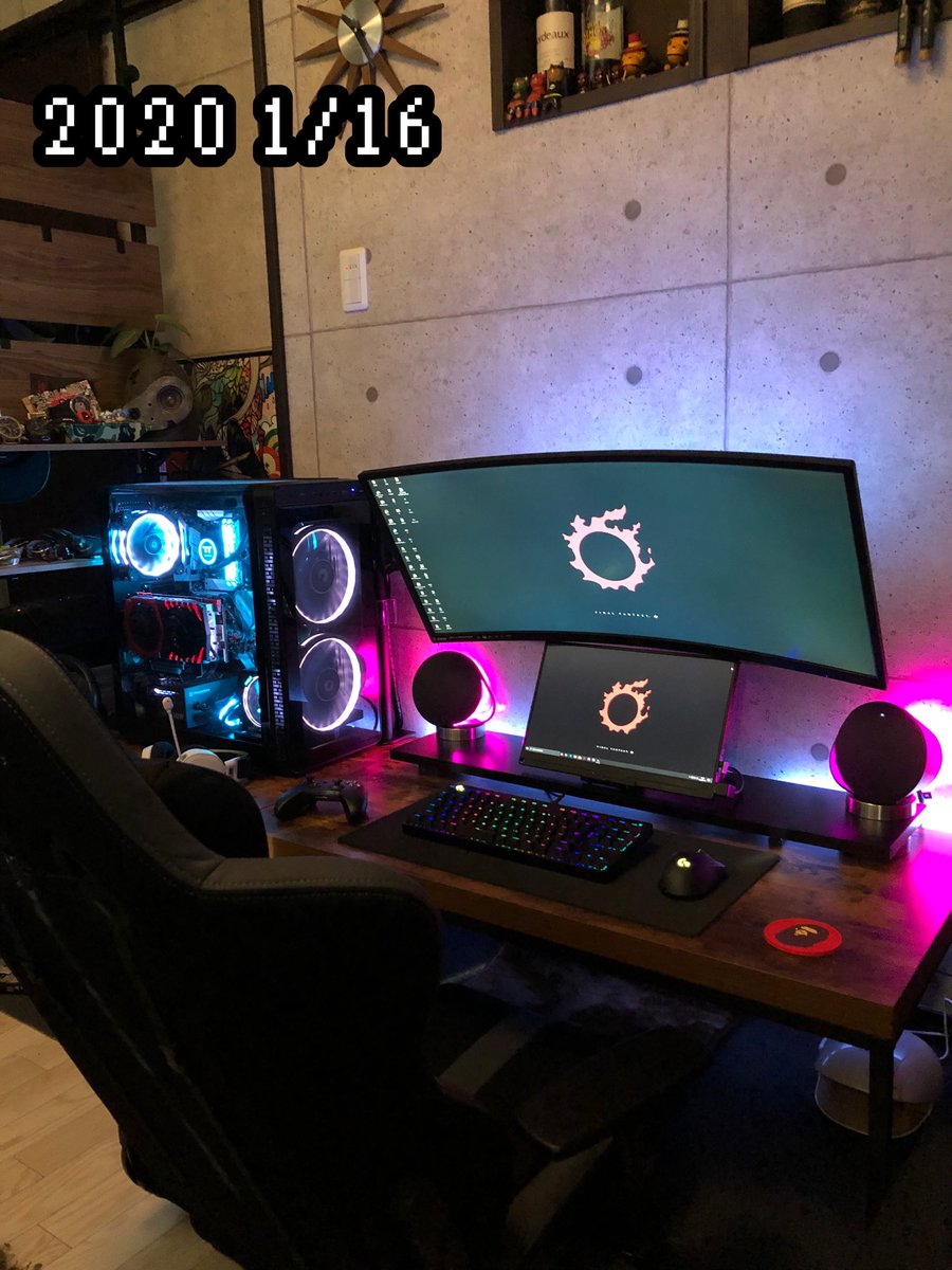 けーぶぅ ないんぼーる On Twitter お前らのpcデスク周り晒していけ このタグを見てからデスクトップ周りいじりまくった約1年間をまとめてみた 2020 1 16 2020 5 10 Gamingsetup Pcsetup ゲーム環境 Ff14 Mhwib Https T Co Wfjq51qrc2 Https T