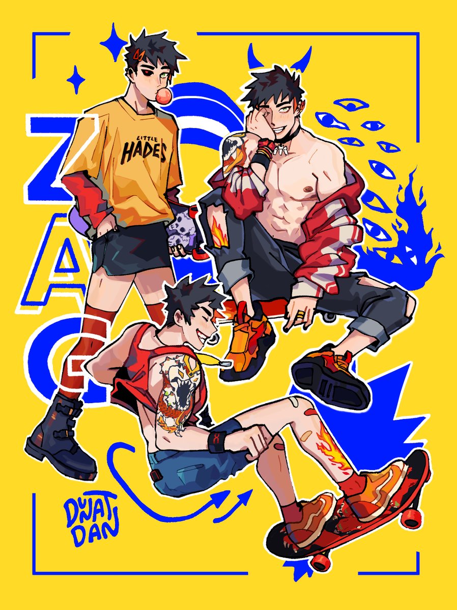 #Zagreus modern AU time!!! (but i refuse to let go his blood shot void eye) #HadesFanArt #HadesGame