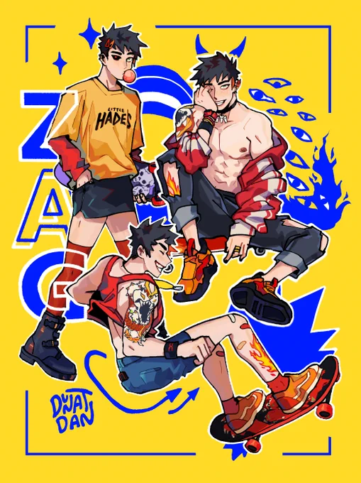 #Zagreus modern AU time!!! (but i refuse to let go his blood shot void eye) #HadesFanArt #HadesGame