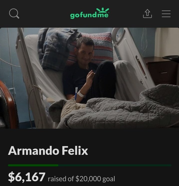 ¡VAMOS A DARLE LA MANO AL PANA!

 Armando Félix, quien era dueño del restaurante Zai Sushi en Caguas, fue diagnosticado el pasado 6 de noviembre con Cáncer de Páncreas Etapa 4, metastizado al hígado y al omento.

gofundme.com/f/armando-feli…