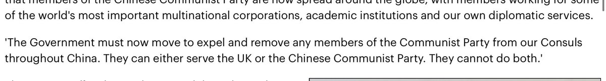Here’s the UK story break. These people can not serve two governments.  https://www.dailymail.co.uk/news/article-9046783/Leaked-files-expose-mass-infiltration-UK-firms-Chinese-Communist-Party.html