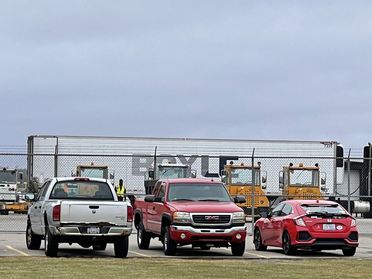 Doors open! Time to unload.