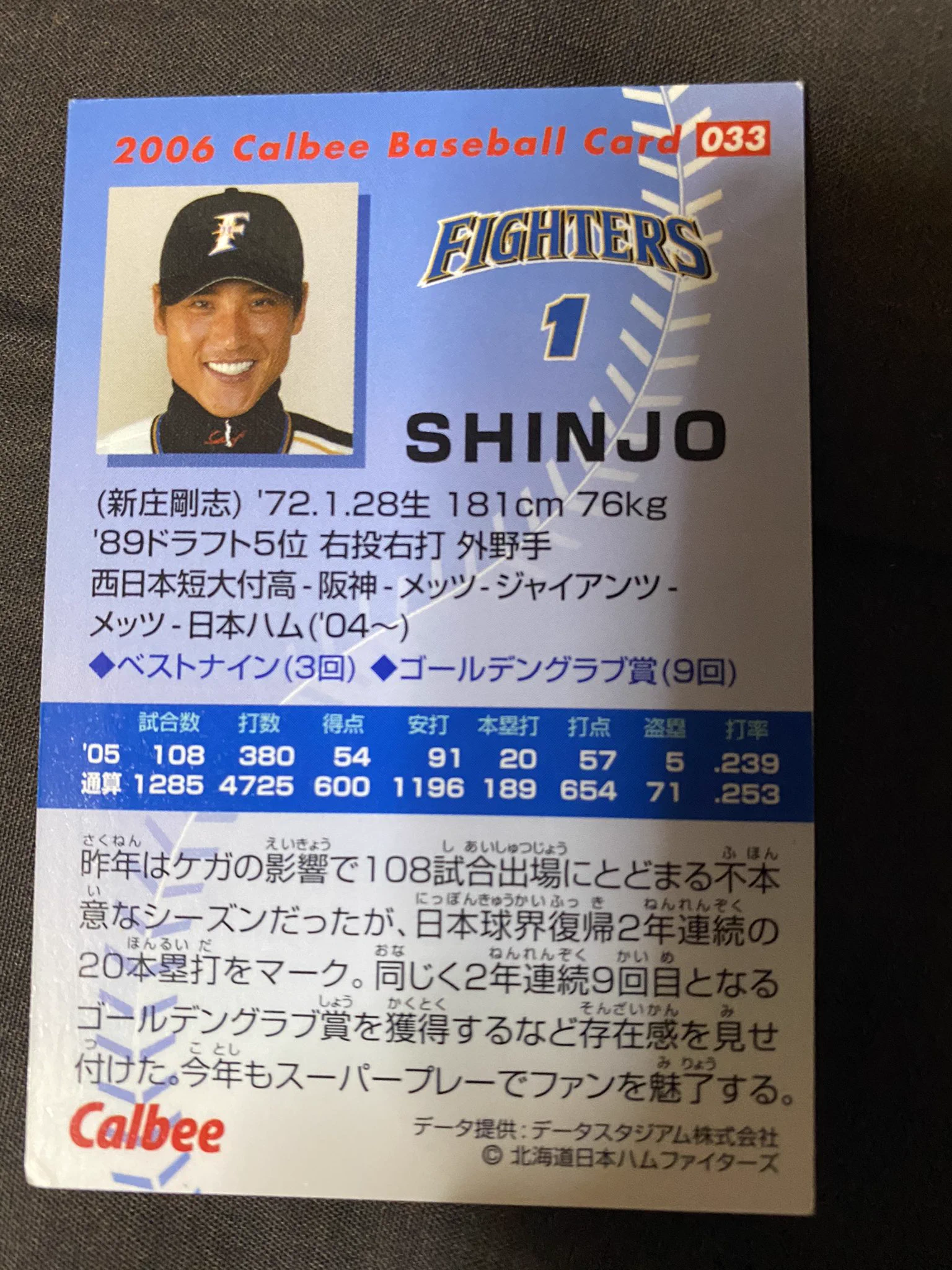 新庄さん本当にお疲れ様でした！
昔買った14年前のプロ野球チップスのカード出てきたので載せます😌  