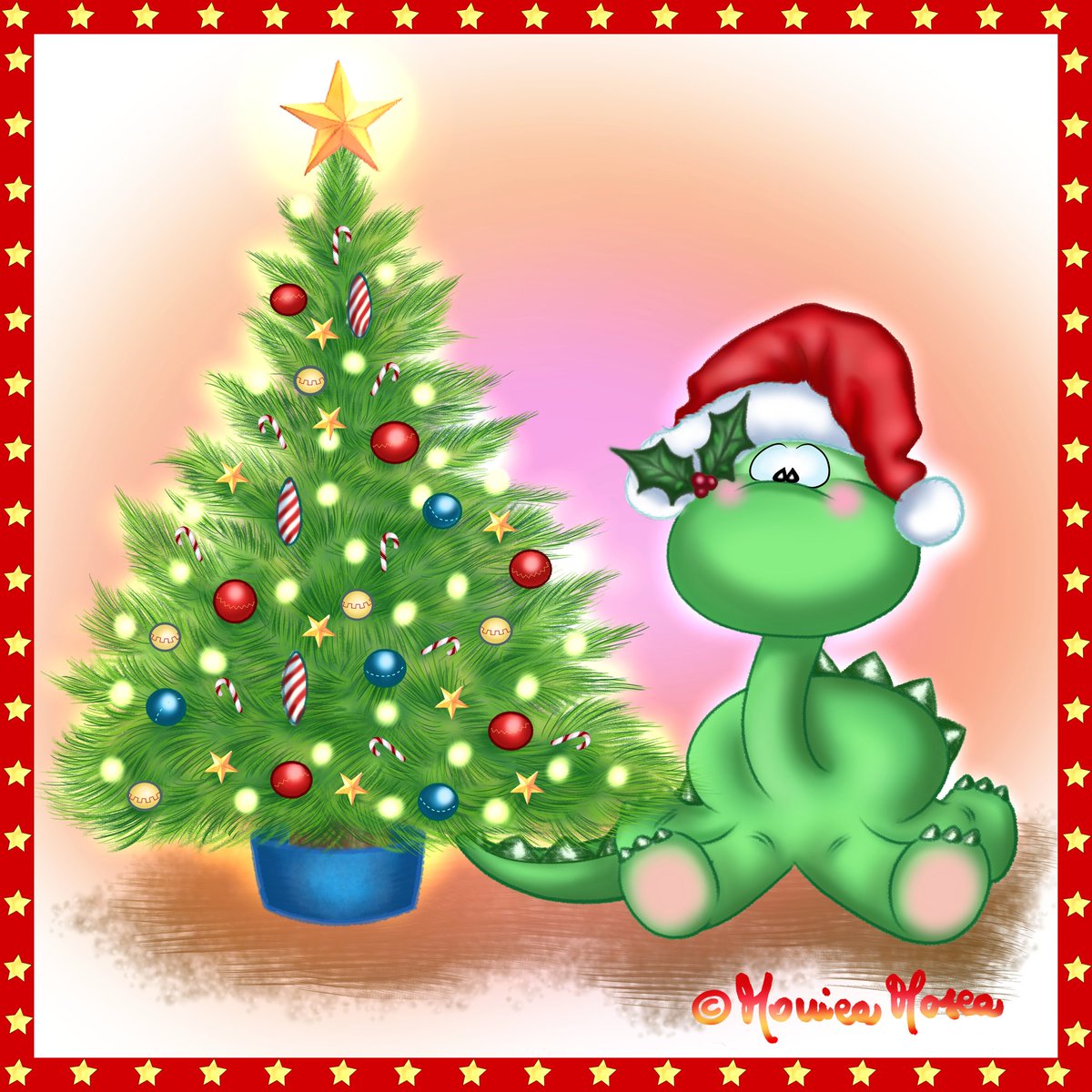 Have you prepared your X'mas tree? Wish you can find love and serenity as X'mas gifts under your tree 🎄 🎅💕🦕 #xmastree #xmastime🎄 #BubboloTheDinoPet #cutedino #cuteart #cuteillustration #xmasart #xmasvibes #littledino #lovelyart❤️❤️❤️ #かわいい恐竜 #恐竜ペット #かわいいアート