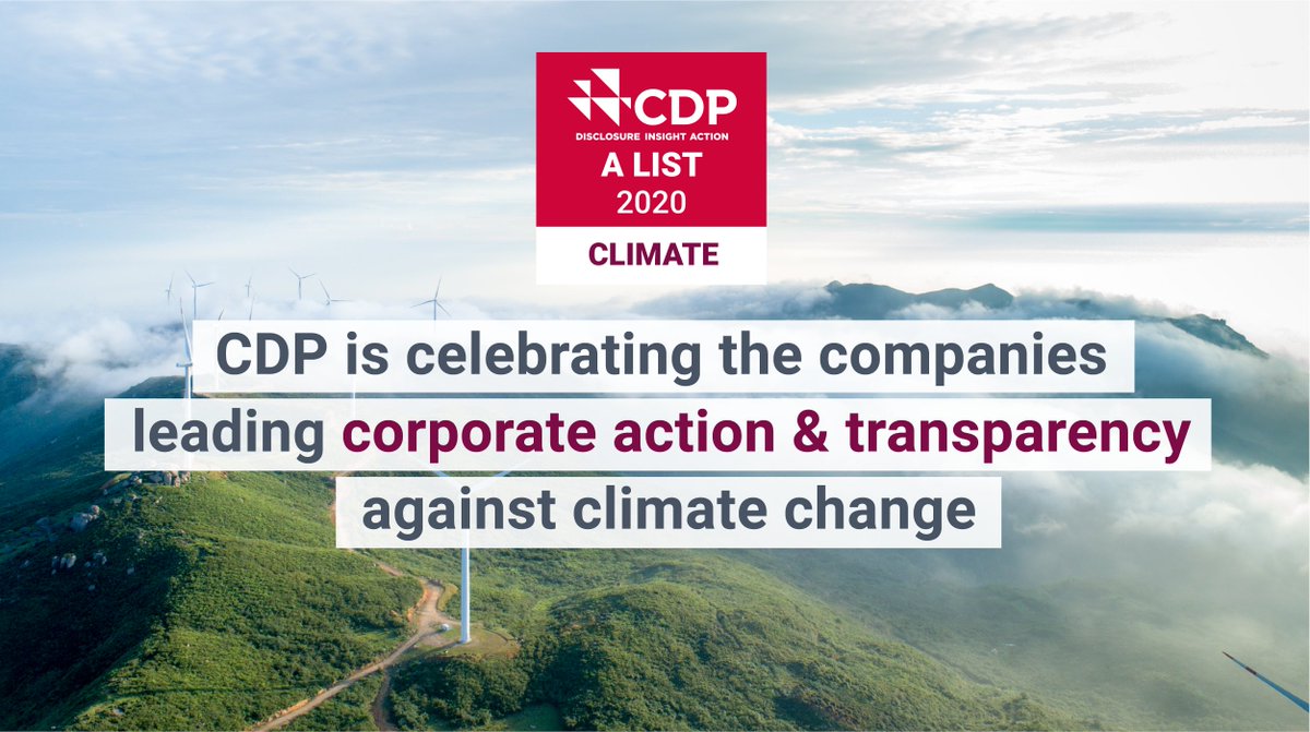 OUT NOW: The #CDPClimate A List celebrates the companies showing leadership in transparency & action on #ClimateChange.

The majority are setting #ScienceBasedTargets & over 1/4 are going further by committing to Business Ambition for 1.5°C: fal.cn/3cc1Q #CDPAList