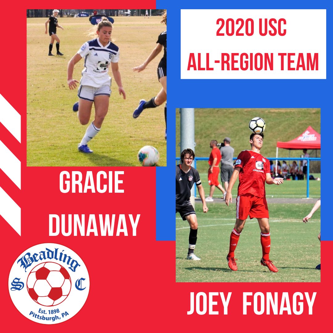 Gracie and Joey, congratulations from your Beadling family on being shortlisted on the 2020 United Soccer Coaches All-Region Team! Well deserved after big seasons, let’s continue to get better this spring! #WearTheB #AllRegion