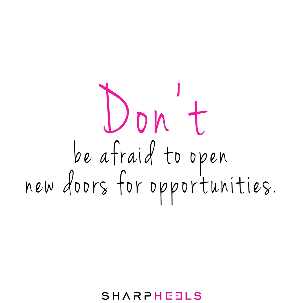 SharpHeels's tweet photo. Don't be afraid to open new doors for opportunities.
#Sharpheels #NewOpportunity #AcceptChallenges #DontAfraid #NewTasks https://t.co/UakP4xUbnp