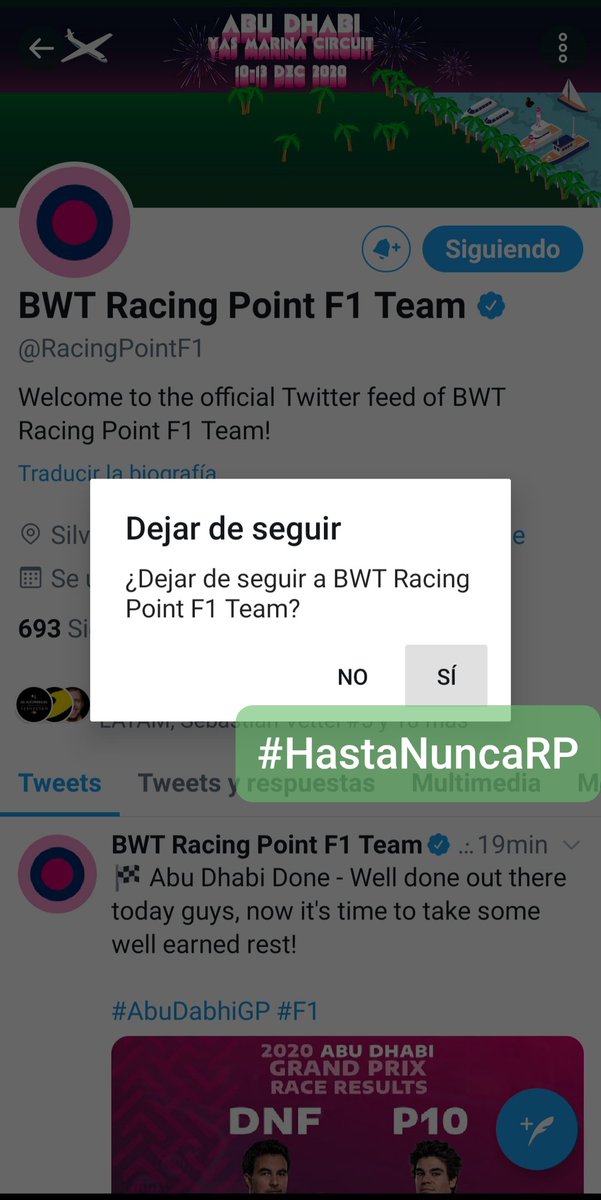 Marco_Leon's tweet photo. #HastaNuncaRP #racingpoint #racingpointsucks #stroll Ánimo y mucho éxito #checoperez #checo #Checo10YearsF1 #checogivesyouwings firmar con #redbullracing #RedBull es cuestión de tiempo!! https://t.co/BgnM4nWjj7