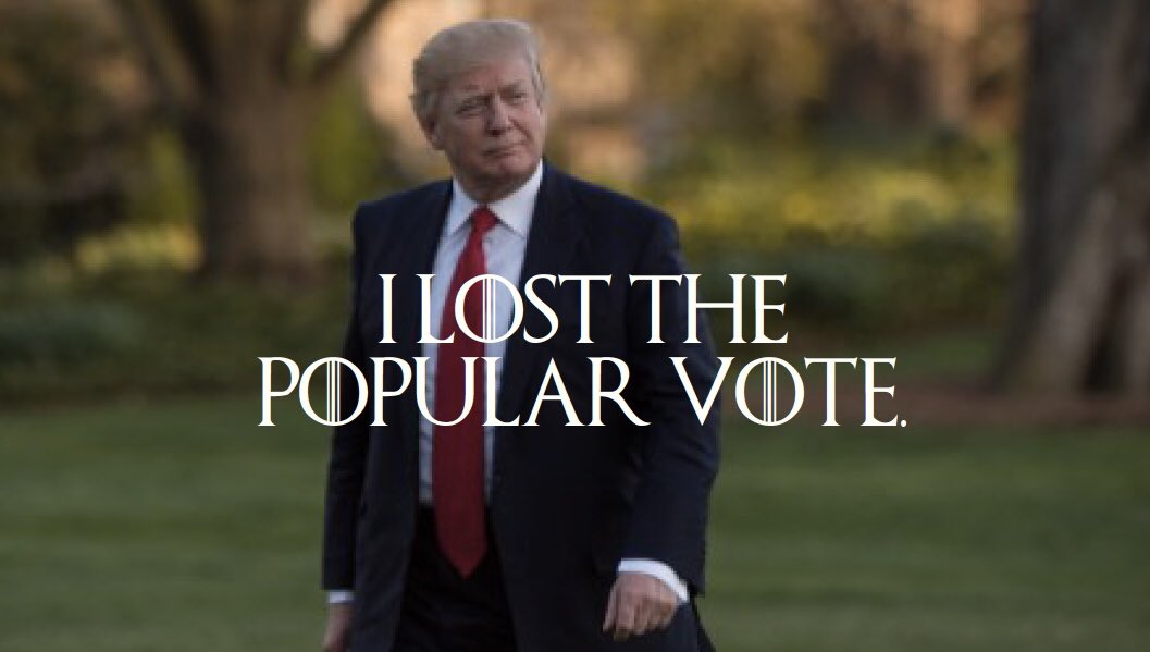 Nanageddon57's tweet photo. @realDonaldTrump #PsychoInChief
The truth is the majority of Americans NEVER wanted Trump to be "president".
TWICE... https://t.co/8KEqDYRaP2