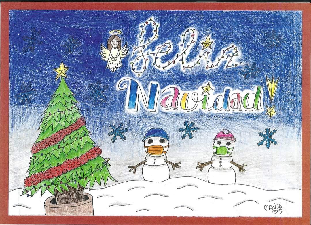 iesagora's tweet photo. Ya tenemos ganadores del concurso de Christmas! Os dejamos los dos primeros premios de Marina Fernández Okazaki de 1°A ESO y Marouan Haddar de 3°D. Pincha en el enlace para ver todos los premiados
https://t.co/ZF6k0knckl https://t.co/4aB7S1n6kC