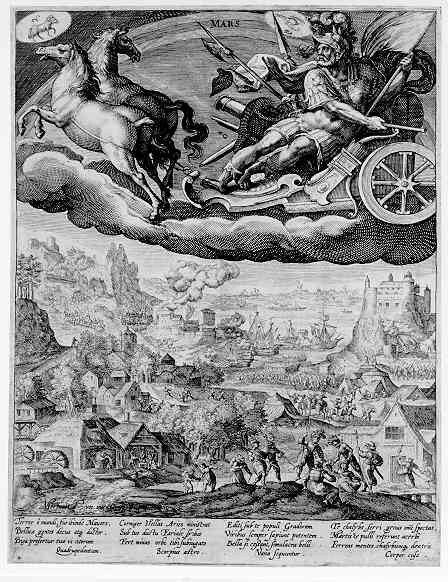 Saturn & Mars. Above Saturn are symbols of Aquarius & Capricorn, under Satun, we can see depictions of communal work. Above Mars are symbols of Aries & Scorpio, under him are battles & act of extracting riches from the depth of earth (Scorpionic/Plutonic symbol)