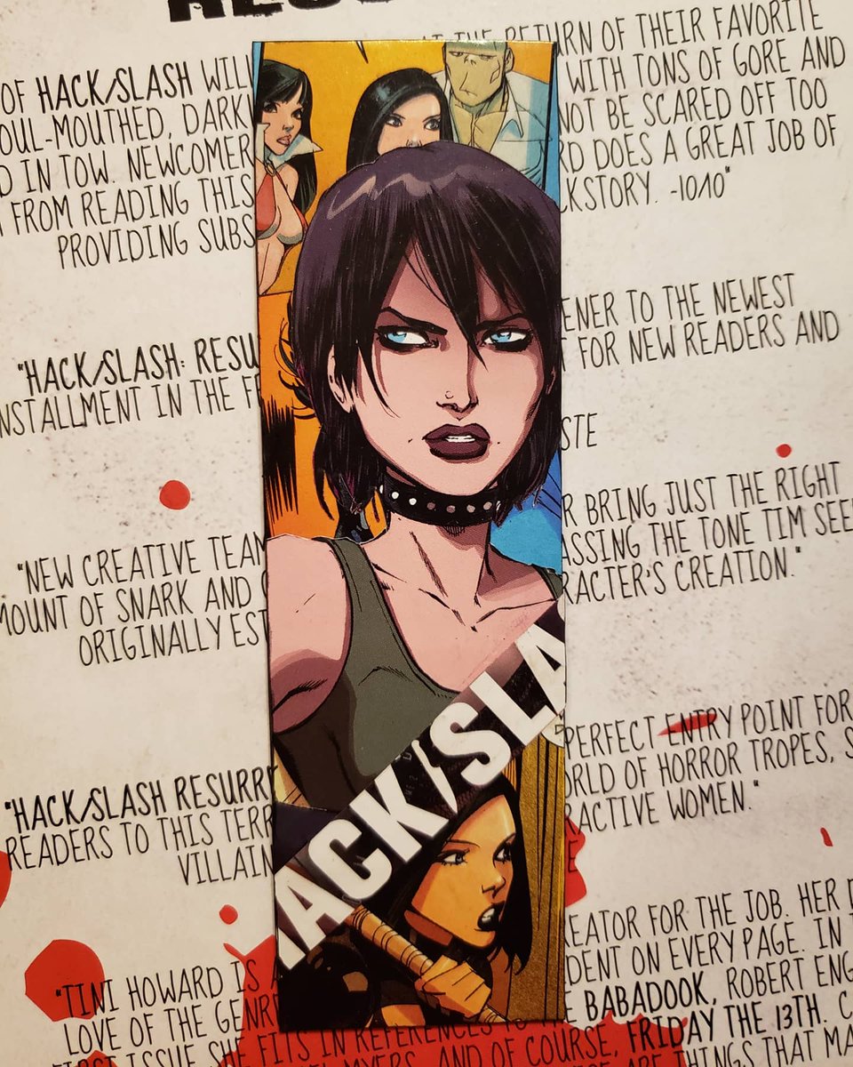 DaybreakCollage's tweet photo. A Hack/Slash comic collage bookmark for a Patron.
It was made with Mod Podge and a copy of Hack/Slash Resurrection #10 from @ImageComics/@TiniHoward/@HackinTimSeeley.
#comics #comiccollage #hackslash #hackandslash #image #imagecomics https://t.co/876hdpumrl