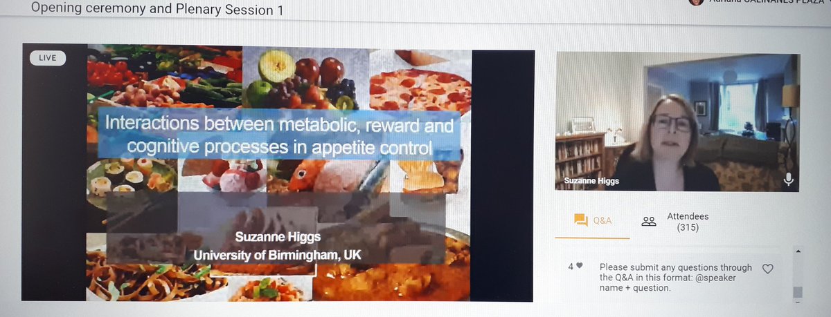 Very interesting presentation from Suzanne Higgs about how learning and memory processes together with metabolic states may influence food choices !!! 🧠🍎🍪
#Eurosense2020