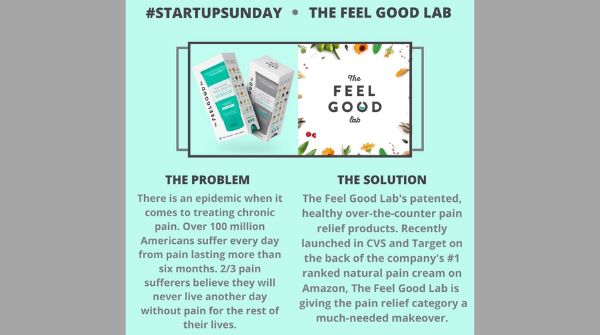 netcapital's tweet photo. #StartupSunday - @TheFeelGoodLab - giving the multibillion-dollar OTC pain relief category a much-needed makeover.

Learn more about #TheFeelGoodLab at https://t.co/eUfiFxX8eh!

#Netcapital #equitycrowdfunding #equities #cfa #finance #mba #investing #startups #entrepreneurship https://t.co/7en0x1uCWs