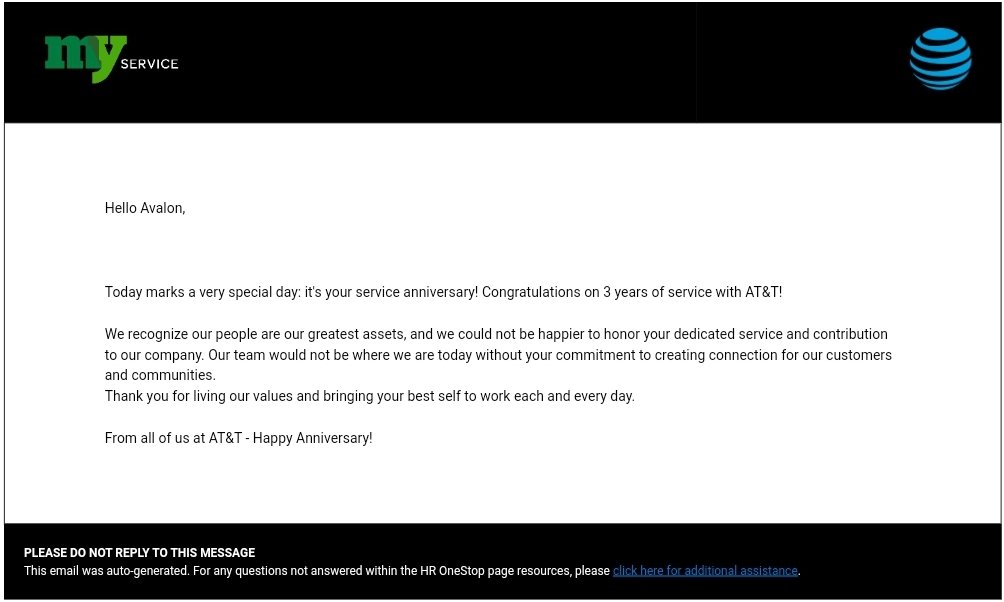 Can't believe it!!! I've been working with AT&amp;T for 3yrs. I'm happy and thankful for a JOB #3YRSOFTHANKS #LEADERLEAD #ITSTHEDRIVEFORME #TALKTRACK #DEVELOPMENT #BRAND ONLY UP FROM HERE