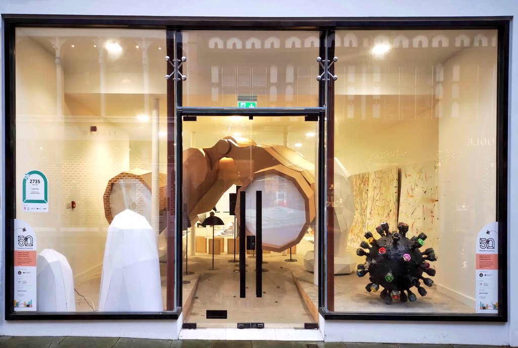 Mikey_DAmbra's tweet photo. Sadly I didn't have chance to take in the full #50windowsofcreativity trail but of those I did see, my favourites were @lazerian's on King St, Mary Goodwin's mosaics at the Kimpton & @guymckinley's stained glass on Canal St. The auction is this Thursday: https://t.co/jpBUagv5Db https://t.co/0KPPHXRQrw
