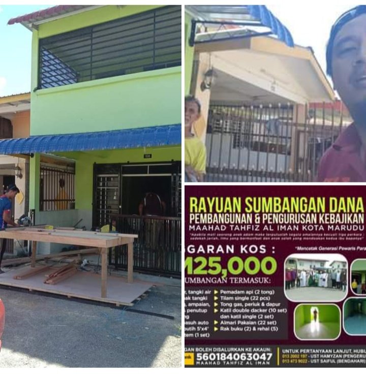 Hamyzan88's tweet photo. Dana pembangunan Maahad Tahfiz Al-Iman, Kota Marudu, Sabah MASIH diperlukan untuk menyiapkan pembangunan Fasa ketiga.
Sumbangan boleh disalurkan ke akaun:
Maahad Tahfiz Al-Iman Kota Marudu
5601-8406-3047
Maybank
#JomInfaq
#JomSebarkan https://t.co/cjXMGzRei3