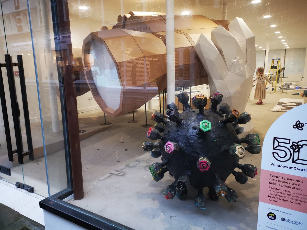 Mikey_DAmbra's tweet photo. Sadly I didn't have chance to take in the full #50windowsofcreativity trail but of those I did see, my favourites were @lazerian's on King St, Mary Goodwin's mosaics at the Kimpton & @guymckinley's stained glass on Canal St. The auction is this Thursday: https://t.co/jpBUagv5Db https://t.co/0KPPHXRQrw