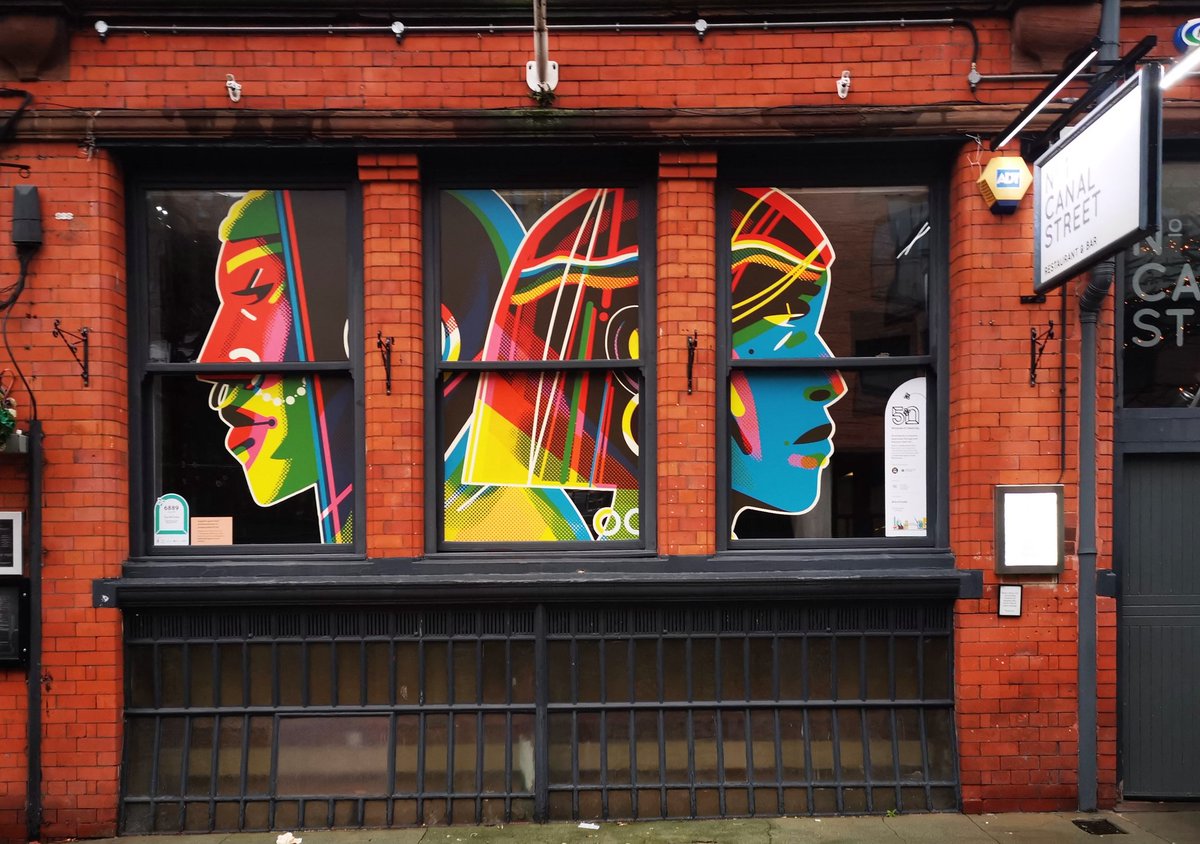 Mikey_DAmbra's tweet photo. Sadly I didn't have chance to take in the full #50windowsofcreativity trail but of those I did see, my favourites were @lazerian's on King St, Mary Goodwin's mosaics at the Kimpton & @guymckinley's stained glass on Canal St. The auction is this Thursday: https://t.co/jpBUagv5Db https://t.co/0KPPHXRQrw