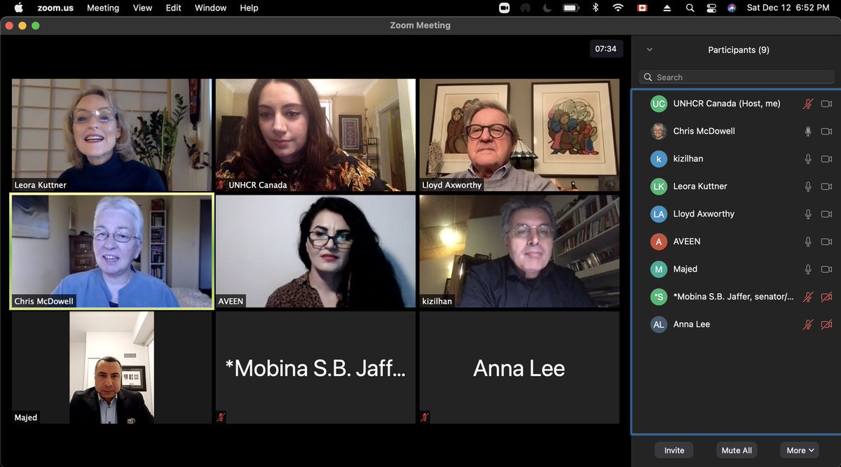 OneWorldFilm's tweet image. Thank you for joining us for “Canadians Speaking Out for Refugees”. Thank you to Women Refugee Advocacy Project, the Hon. @SenJaffer, the Hon. @lloydaxworthy (@wrmcouncil), Rev. @MajedElShafie, Dr. Leora Kuttner, Aveen (Yazidi refugee), and Dr. @janilkiz, @mukarramramadan.