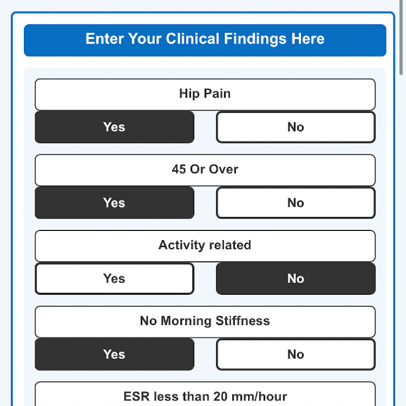 MSKpredict's tweet photo. Do you treat people with #hip #osteoarthritis #trochanteric #femeroacetabular #pain? The new #MSKpredict #app helps you with the #diagnosis and #decisionmaking process. Download FREE to try it now on iPhone and Android. #MSK #GP #FCP #physio