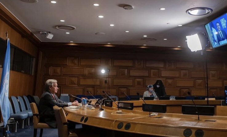 “5 años después del #AcuerdodeParis aún no estamos yendo en la dirección correcta. Solicité a líderes mundiales que declaren estado de #emergenciaclimatica  hasta que se logre la neutralidad de carbono” dijo ayer <a href="/antonioguterres/">António Guterres</a> en la Cumbre sobre Ambición climática virtual