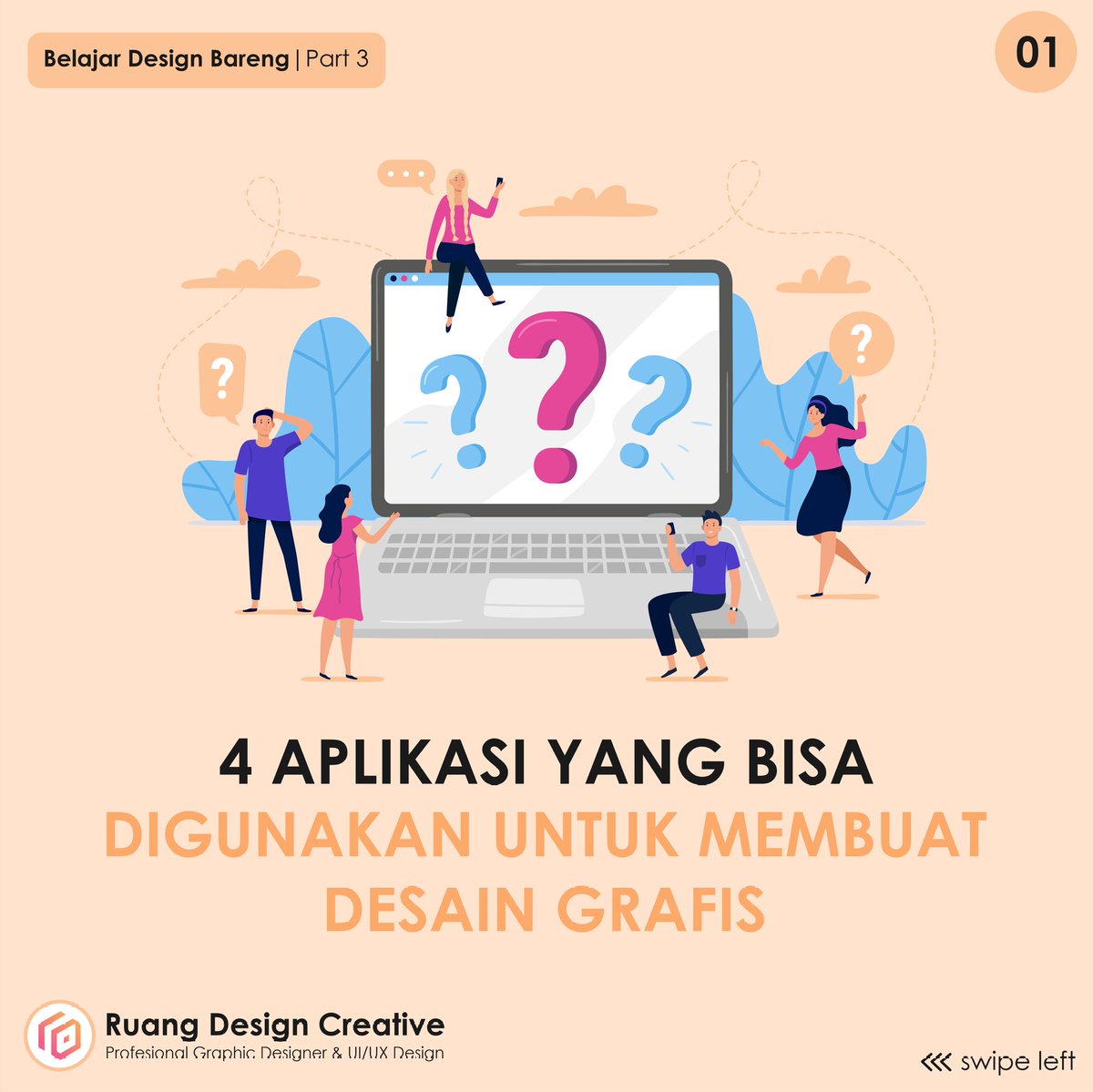 ruang_creative's tweet image. 4 Aplikasi Yang Bisa Digunakan Untuk Membuat Desain Grafis?🧐😳
.
Jawaban nya tinggal geser aja kiri yah dan jangan lupa dibaca yah !!!😁🤩
.
#belajardesignbareng #ruangdesigncreative #tutorialdesain #tipsdesain #trikdesain #desaingrafis #microblog #belajardesain