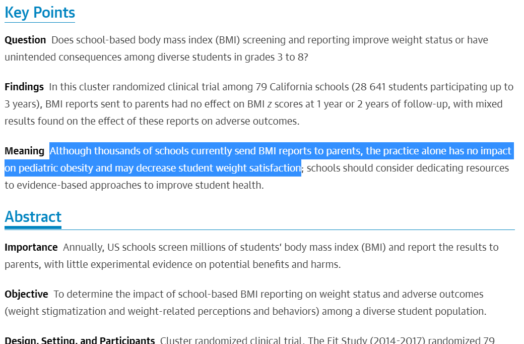 supportREALtchr's tweet photo. New study finds body size reports sent to parents do not lead to weight loss https://t.co/LNLB7doqF8 #physed #PhysedResearch @SHAPE_America @terridr99 https://t.co/PtSbsIeLti