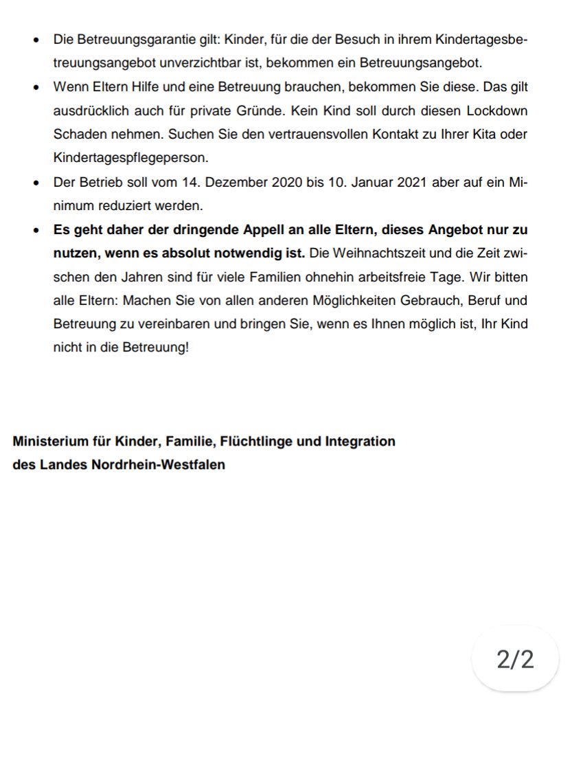 DjkMinden's tweet photo. Liebe Eltern der DJK Kindergärten St. Ansgar, St. Paulus und St. Michael, ein dringender Appell an alle Eltern, eine Kinderbetreuung nur zu nutzen, wenn es absolut notwendig ist!!! Alle Informationen entnehmen Sie den Schreiben des Ministerium! #Djkdomminden #DJKkindergärten #nrw https://t.co/aarYyshCFE