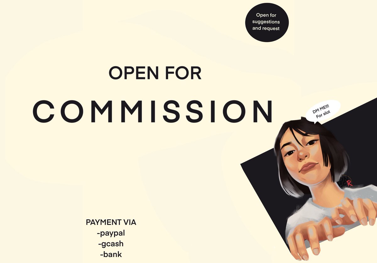 OPEN FOR COMMISSION ✨
(RT are highly APPRECIATED ❤️)

Looking for artist to commission? Im open just dm me ! 
T H A N K Y OU ❤️ 