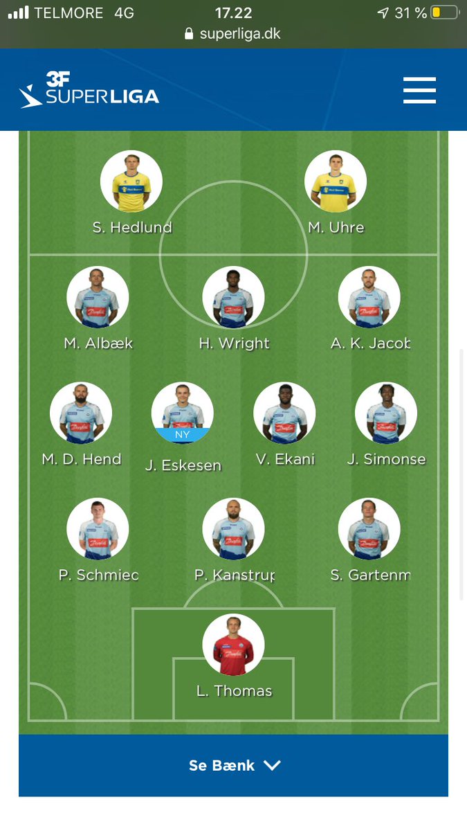 Hold øje med <a href="/SEfodbold/">Skal se Fodbold</a> i dag. De har opgivet Mads Albæk som vw, det virker underligt🤔 #bifsoe #3fsuperliga