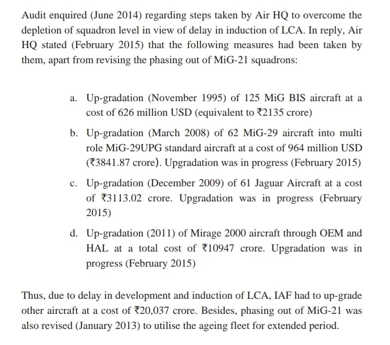 And the ignorant know-it-all brigade which keeps spewing nonsense of forces not backing indigenous process.Note the monies spent on upgrading equipment which is more dangerous as time & limitation of tech blunts its potency in the battlefield.