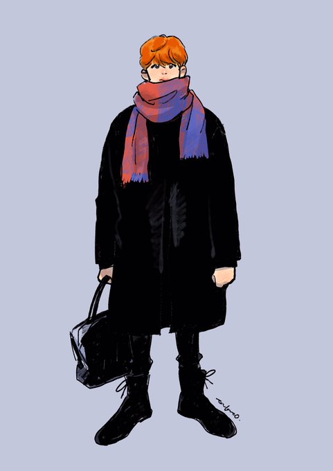 「black footwear purple scarf」 illustration images(Latest)