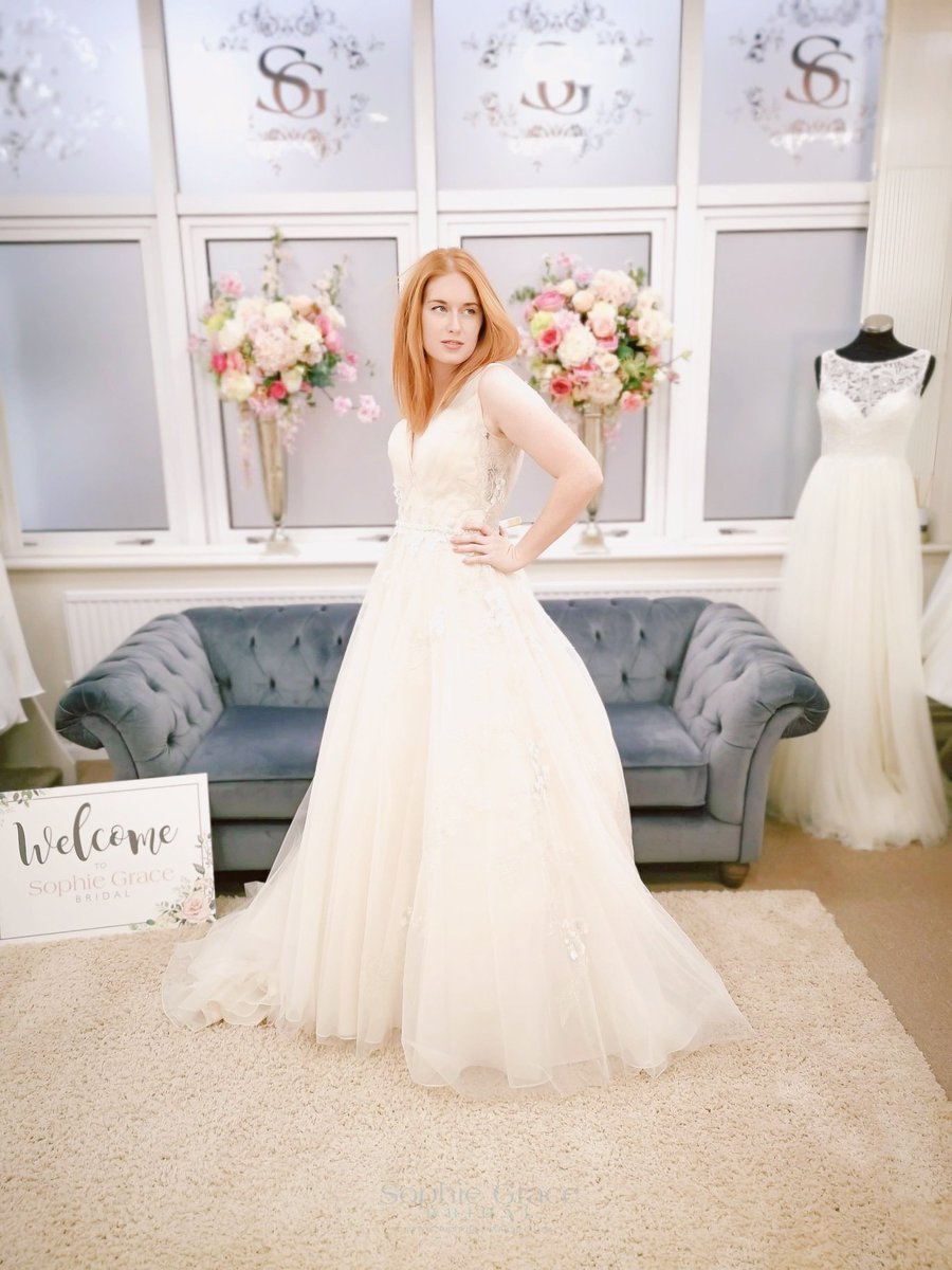We're getting major princess vibes from this beautiful <a href="/martinthornburg/">martin thornburg</a> wedding gown.  #weddingdress #berkshirebride #engaged #covidweddings #wokinghambridalshop #wokingham #berkshire #princessdress