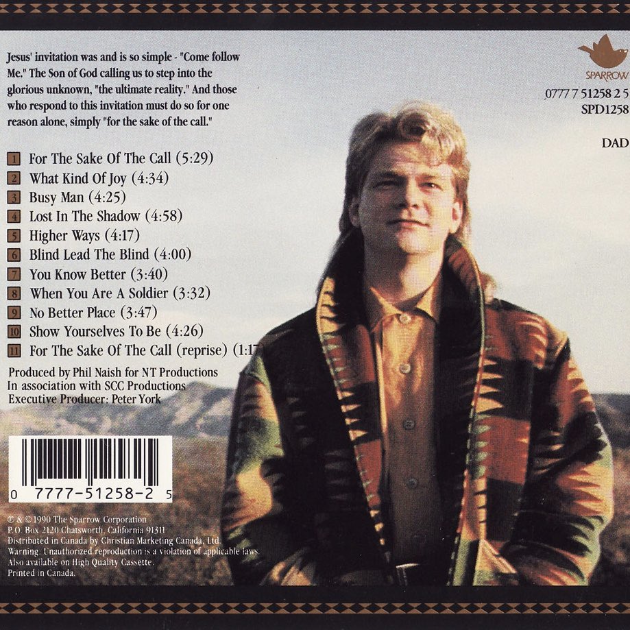 StevenCurtis's tweet image. Today marks the 30th anniversary of my album “For the Sake of the Call.” This album is very special to me. It’s certified Gold and features five #1 songs (When You Are A Soldier, No Better Place, Busy Man, and What Kind of Joy.) Do you have a favorite song from the album?