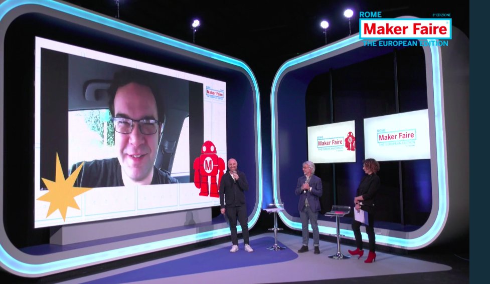 SherryHuss's tweet photo. Just in from @RoboGui, founder of @OSMedSupplies - 43million pieces of PPE, from 88 countries by makers since the pandemic started. Amazing work! Live from the main stage at @MakerFaireRome "Makers can take care of their community... continue to build for the health of all!" https://t.co/hQCIMjYZqK