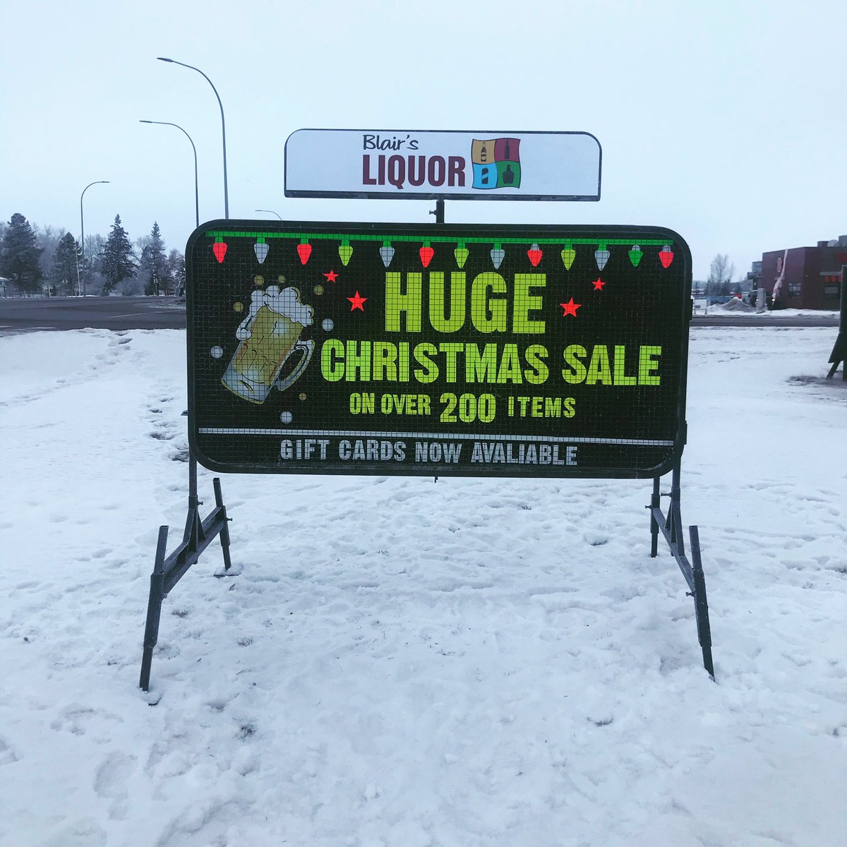 We are currently still open, stop in &amp; check out some great sale prices! Seasons greetings from Blair’s Liquor!