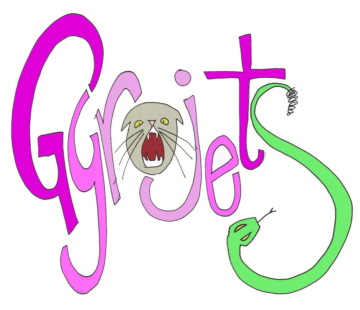 doomedmoviethon's tweet photo. One of my wife's many versions of #GYROJETS logo. https://t.co/C3HGaDnWqY
