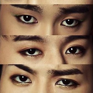 THE SMOKED OUT THICCCCCC EYELINERAND WHATEVER GOLD EYESHADOW IS UNDERNEATH JACKSON'S EYES