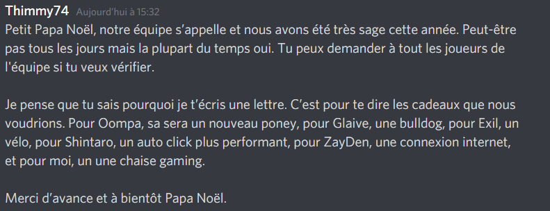 Tim74140's tweet photo. Nous avons rempli l'objectif 18 !

Équipe "TheFire Impérial"
@EkaliaMG

 #EMSaveChristmas https://t.co/4f7RQxbX7l