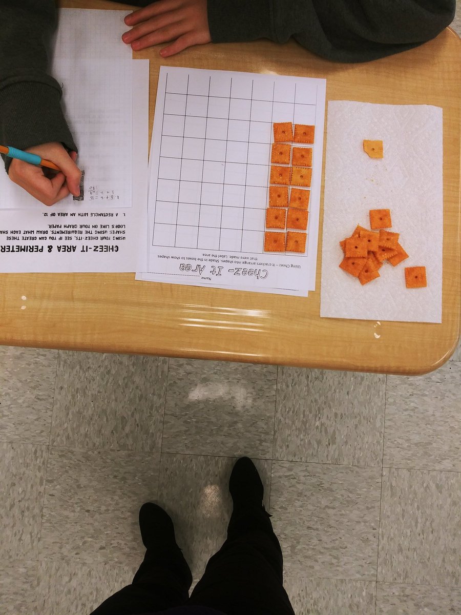 Students having an interactive time practicing and learning about area and perimeter. <a href="/AndersonFive/">Anderson Five</a> <a href="/DrHarperA5/">Brenda Harper</a> #RAMSInspire <a href="/RAMiddle_RAMS/">Robert Anderson</a>