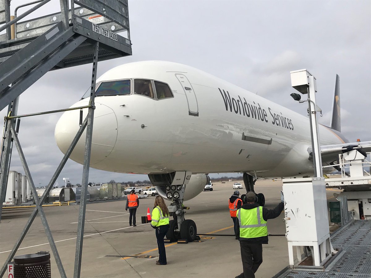 UPS dude behind me: “The bird is here.” Coronavirus vaccines have landed in Louisville.