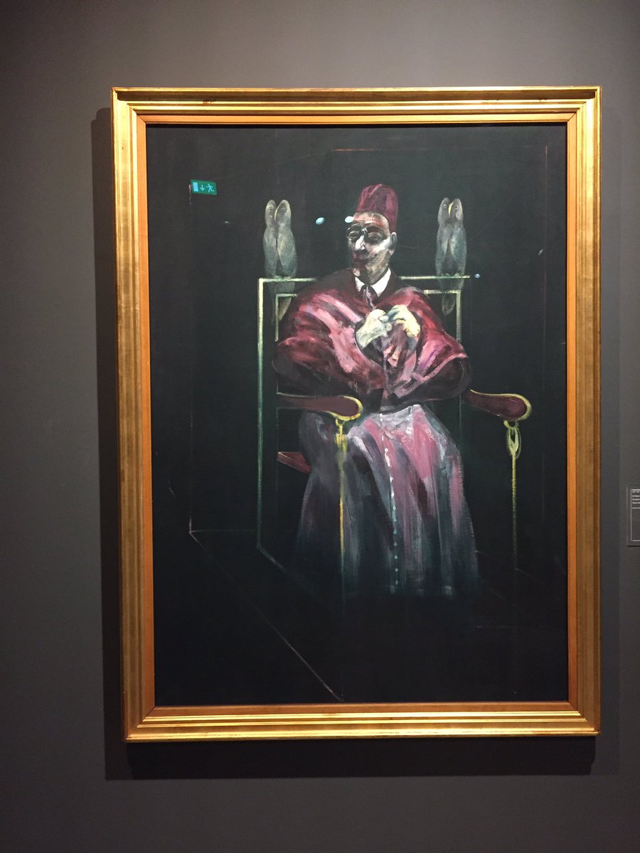 RaoulDelcorde's tweet photo. Très intéressante exposition d’art moderne et contemporain @FineArtsBelgium mettant notamment à l’honneur des œuvres iconiques d’artistes belges (Broodthaers, Rik Wouters, Dotremont) et d’autres joyaux comme le Pape aux hiboux de Bacon. Courez-y! #MRBAB #comebackBrussels https://t.co/ryUJJbDLY1
