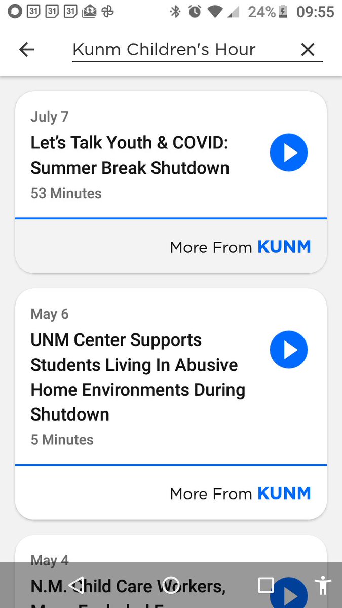 KingTor's tweet photo. Hey, @nprone #KUNM management, how come I can't find @TCHRadio on the app? I can find it on my podcast catcher. These are the search results I get on your app ("KUNM the childrens hour" and "the childrens hour"). It came up at the top on the podcast app. https://t.co/T98jQq8xyK