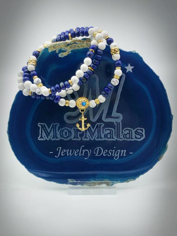 MorMalas's tweet photo. Anchor Mala Necklace With Natural Lapis Lazuli https://t.co/ZtmiwQInTT #jewelry #necklaces #beadednecklaces #lapislazuli #lazulinecklace https://t.co/Rx7y5br5Ea
