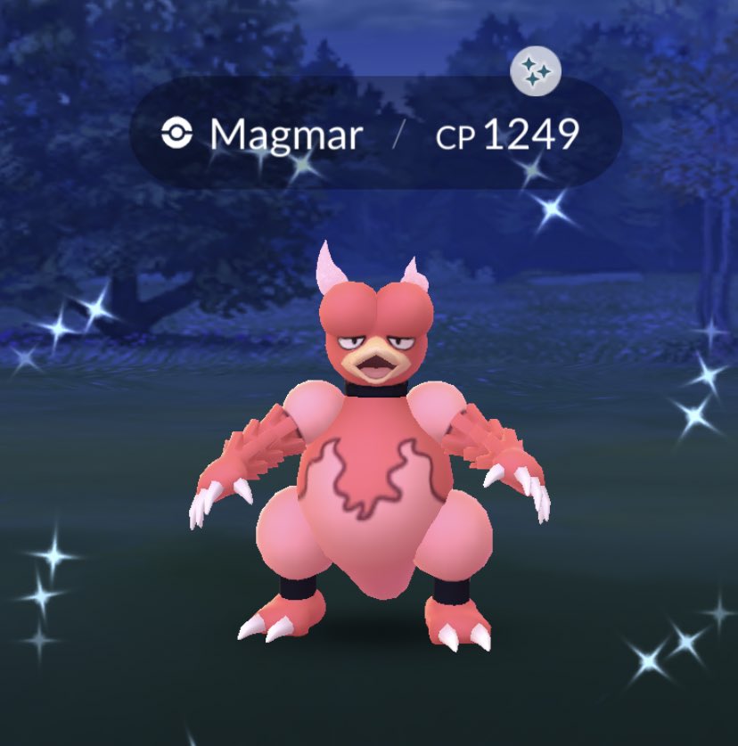 PokemonVipes's tweet photo. Update:

- Caught two Shiny Magmar’s, evolved one into Shiny Magmortar 

- Caught another Shiny Magikarp

- Caught my first Shiny Porygon

#PokemonGO #Shiny #Magmar #Magmortar #Magikarp #Porygon https://t.co/ISfnreQjvu